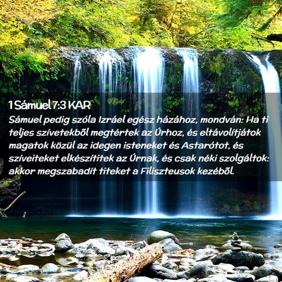 Picture 02 - 1 Sámuel 7:3 KAR - Sámuel pedig szóla Izráel egész házához, - Bible Verse Picture