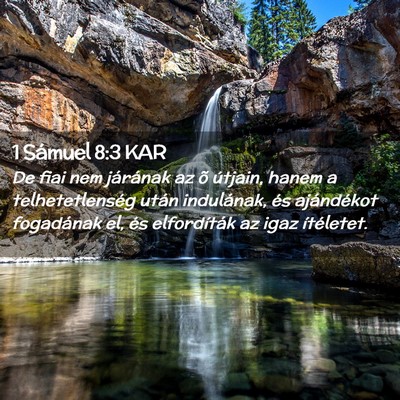 Picture 02 - 1 Sámuel 8:3 KAR - De fiai nem járának az õ útjain, hanem a - Bible Verse Picture