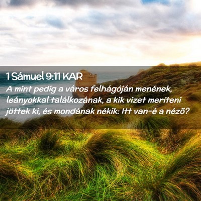 Picture 02 - 1 Sámuel 9:11 KAR - A mint pedig a város felhágóján menének, - Bible Verse Picture