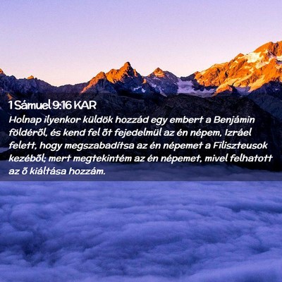 Picture 02 - 1 Sámuel 9:16 KAR - Holnap ilyenkor küldök hozzád egy embert a - Bible Verse Picture