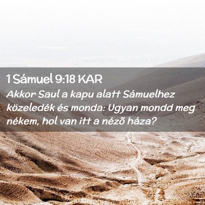 Picture 02 - 1 Sámuel 9:18 KAR - Akkor Saul a kapu alatt Sámuelhez közeledék - Bible Verse Picture