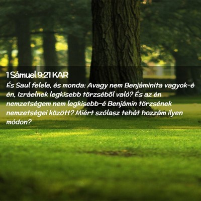 Picture 02 - 1 Sámuel 9:21 KAR - És Saul felele, és monda: Avagy nem - Bible Verse Picture