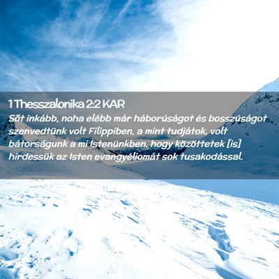Picture 02 - 1 Thesszalonika 2:2 KAR - Sõt inkább, noha elébb már háborúságot és - Bible Verse Picture