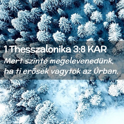 Picture 02 - 1 Thesszalonika 3:8 KAR - Mert szinte megelevenedünk, ha ti erõsek - Bible Verse Picture