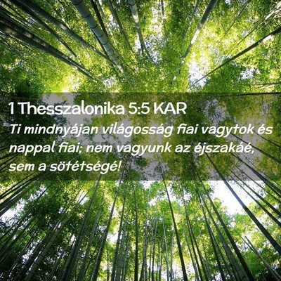 Picture 02 - 1 Thesszalonika 5:5 KAR - Ti mindnyájan világosság fiai vagytok és - Bible Verse Picture