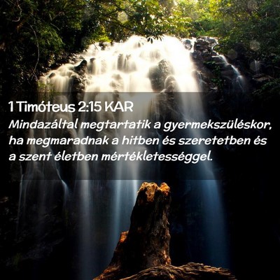 Picture 02 - 1 Timóteus 2:15 KAR - Mindazáltal megtartatik a gyermekszüléskor, ha - Bible Verse Picture