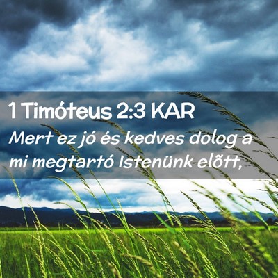 Picture 02 - 1 Timóteus 2:3 KAR - Mert ez jó és kedves dolog a mi megtartó - Bible Verse Picture