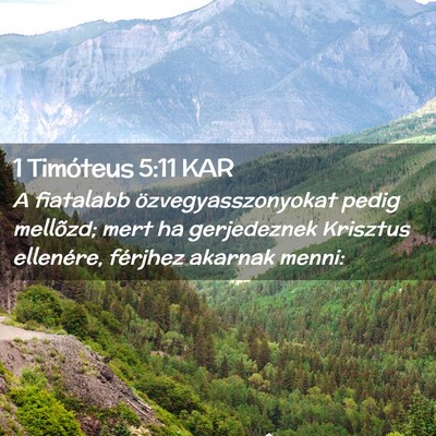 Picture 02 - 1 Timóteus 5:11 KAR - A fiatalabb özvegyasszonyokat pedig mellõzd; - Bible Verse Picture