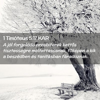 Picture 02 - 1 Timóteus 5:17 KAR - A jól forgolódó presbiterek kettõs - Bible Verse Picture
