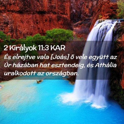 Picture 02 - 2 Királyok 11:3 KAR - És elrejtve vala [Joás] õ vele együtt az Úr - Bible Verse Picture