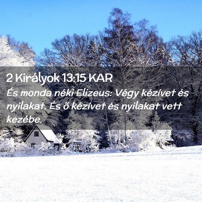 Picture 02 - 2 Királyok 13:15 KAR - És monda néki Elizeus: Végy kézívet és - Bible Verse Picture