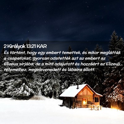 Picture 02 - 2 Királyok 13:21 KAR - És történt, hogy egy embert temettek, és - Bible Verse Picture