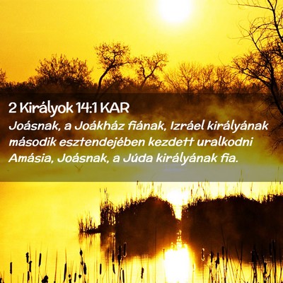 Picture 02 - 2 Királyok 14:1 KAR - Joásnak, a Joákház fiának, Izráel - Bible Verse Picture