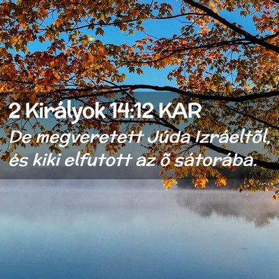 Picture 02 - 2 Királyok 14:12 KAR - De megveretett Júda Izráeltõl, és kiki - Bible Verse Picture