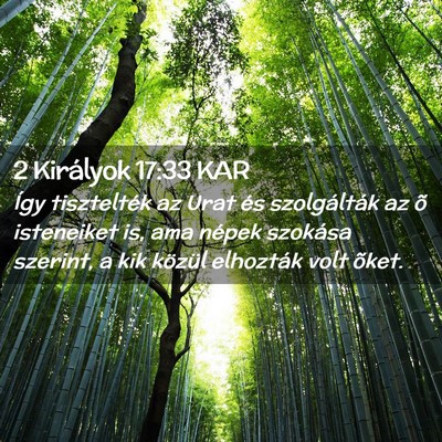 Picture 02 - 2 Királyok 17:33 KAR - Így tisztelték az Urat és szolgálták az õ - Bible Verse Picture