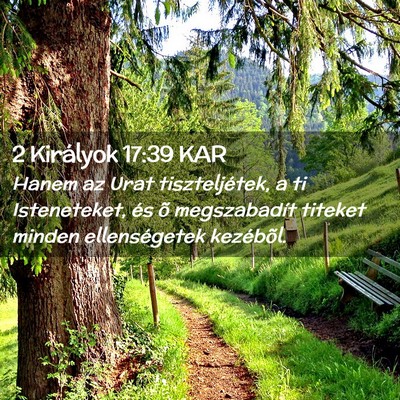 Picture 02 - 2 Királyok 17:39 KAR - Hanem az Urat tiszteljétek, a ti Isteneteket, - Bible Verse Picture