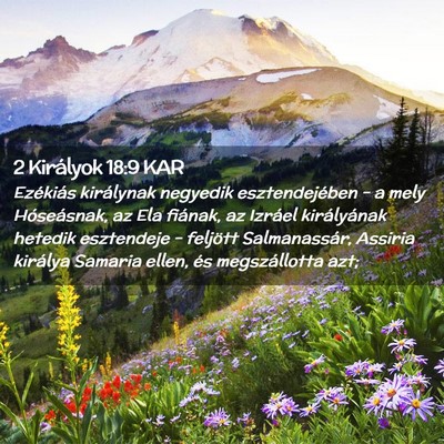 Picture 02 - 2 Királyok 18:9 KAR - Ezékiás királynak negyedik esztendejében - a - Bible Verse Picture