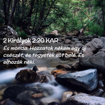 Picture 02 - 2 Királyok 2:20 KAR - És monda: Hozzatok nékem egy új csészét, és - Bible Verse Picture