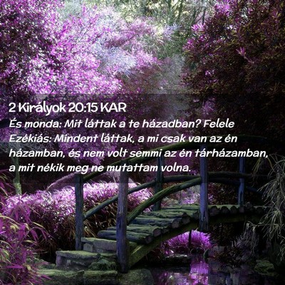 Picture 02 - 2 Királyok 20:15 KAR - És monda: Mit láttak a te házadban? Felele - Bible Verse Picture