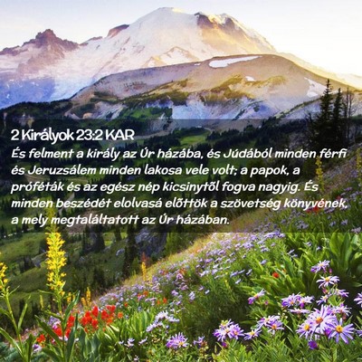Picture 02 - 2 Királyok 23:2 KAR - És felment a király az Úr házába, és - Bible Verse Picture