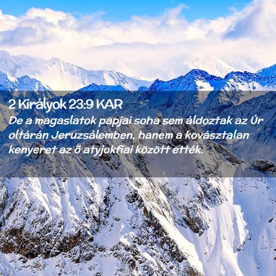 Picture 02 - 2 Királyok 23:9 KAR - De a magaslatok papjai soha sem áldoztak az Úr - Bible Verse Picture