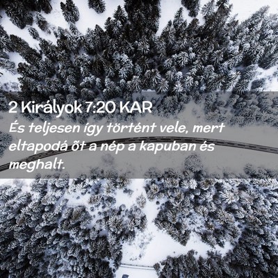 Picture 02 - 2 Királyok 7:20 KAR - És teljesen így történt vele, mert eltapodá - Bible Verse Picture