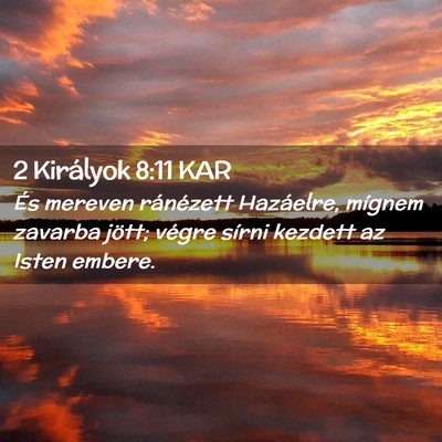 Picture 02 - 2 Királyok 8:11 KAR - És mereven ránézett Hazáelre, mígnem zavarba - Bible Verse Picture