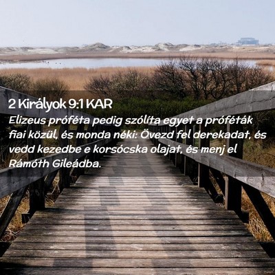 Picture 02 - 2 Királyok 9:1 KAR - Elizeus próféta pedig szólíta egyet a - Bible Verse Picture