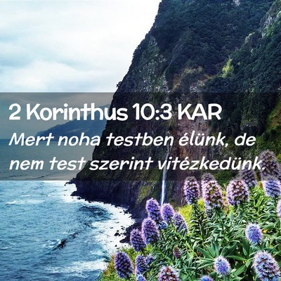 Picture 02 - 2 Korinthus 10:3 KAR - Mert noha testben élünk, de nem test szerint - Bible Verse Picture