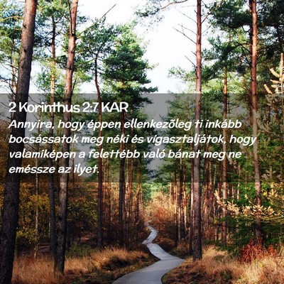 Picture 02 - 2 Korinthus 2:7 KAR - Annyira, hogy éppen ellenkezõleg ti inkább - Bible Verse Picture