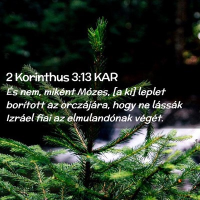 Picture 02 - 2 Korinthus 3:13 KAR - És nem, miként Mózes, [a ki] leplet borított - Bible Verse Picture