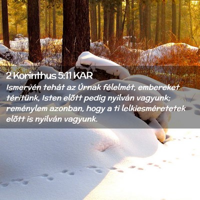 Picture 02 - 2 Korinthus 5:11 KAR - Ismervén tehát az Úrnak félelmét, embereket - Bible Verse Picture