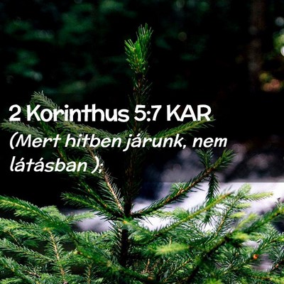 Picture 02 - 2 Korinthus 5:7 KAR - (Mert hitben járunk, nem látásban - Bible Verse Picture