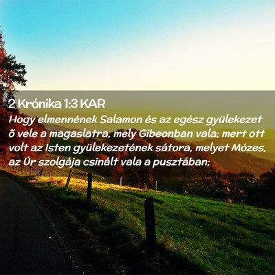 Picture 02 - 2 Krónika 1:3 KAR - Hogy elmennének Salamon és az egész - Bible Verse Picture