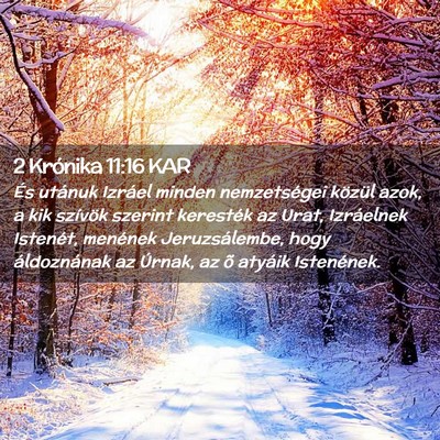Picture 02 - 2 Krónika 11:16 KAR - És utánuk Izráel minden nemzetségei közül - Bible Verse Picture