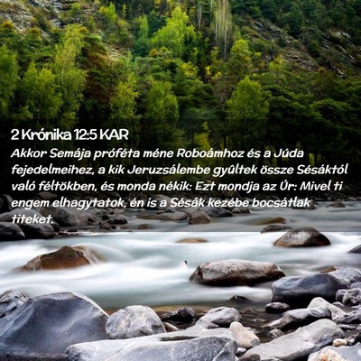 Picture 02 - 2 Krónika 12:5 KAR - Akkor Semája próféta méne Roboámhoz és a - Bible Verse Picture