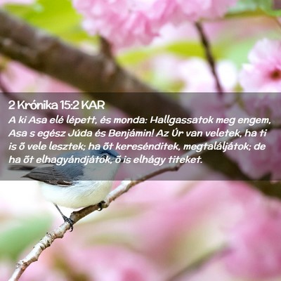 Picture 02 - 2 Krónika 15:2 KAR - A ki Asa elé lépett, és monda: Hallgassatok - Bible Verse Picture