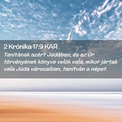 Picture 02 - 2 Krónika 17:9 KAR - Tanítának azért Júdában, és az Úr - Bible Verse Picture