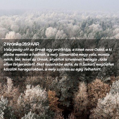 Picture 02 - 2 Krónika 28:9 KAR - Vala pedig ott az Úrnak egy prófétája, a - Bible Verse Picture