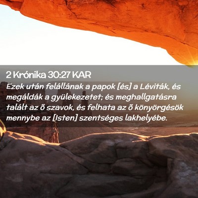 Picture 02 - 2 Krónika 30:27 KAR - Ezek után felállának a papok [és] a - Bible Verse Picture