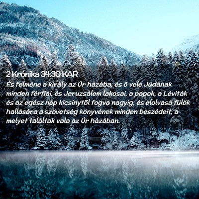 Picture 02 - 2 Krónika 34:30 KAR - És felméne a király az Úr házába, és õ - Bible Verse Picture
