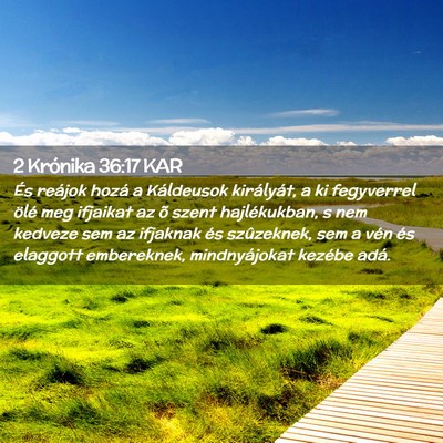 Picture 02 - 2 Krónika 36:17 KAR - És reájok hozá a Káldeusok királyát, a ki - Bible Verse Picture