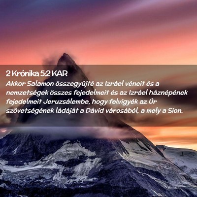 Picture 02 - 2 Krónika 5:2 KAR - Akkor Salamon összegyûjté az Izráel véneit - Bible Verse Picture