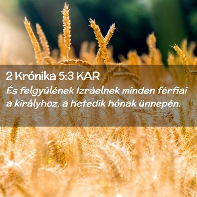 Picture 02 - 2 Krónika 5:3 KAR - És felgyûlének Izráelnek minden férfiai a - Bible Verse Picture
