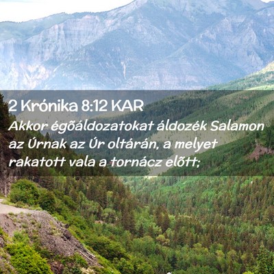 Picture 02 - 2 Krónika 8:12 KAR - Akkor égõáldozatokat áldozék Salamon az - Bible Verse Picture