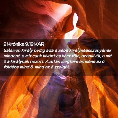 Picture 02 - 2 Krónika 9:12 KAR - Salamon király pedig ada a Séba - Bible Verse Picture