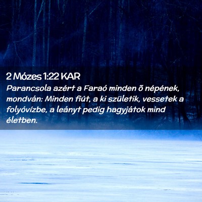Picture 02 - 2 Mózes 1:22 KAR - Parancsola azért a Faraó minden õ népének, - Bible Verse Picture