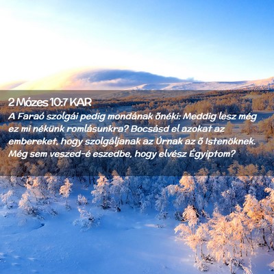 Picture 02 - 2 Mózes 10:7 KAR - A Faraó szolgái pedig mondának õnéki: Meddig - Bible Verse Picture
