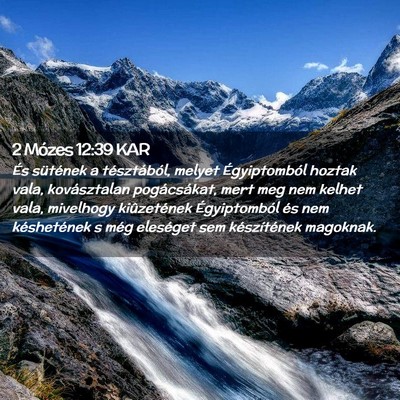 Picture 02 - 2 Mózes 12:39 KAR - És sütének a tésztából, melyet - Bible Verse Picture
