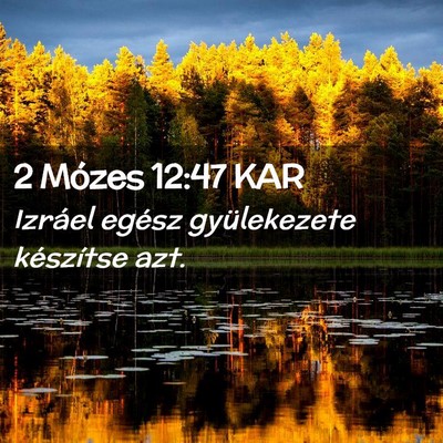 Picture 02 - 2 Mózes 12:47 KAR - Izráel egész gyülekezete készítse - Bible Verse Picture